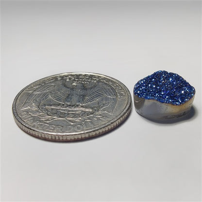 Blue Titanium Coated Quartz Druzy