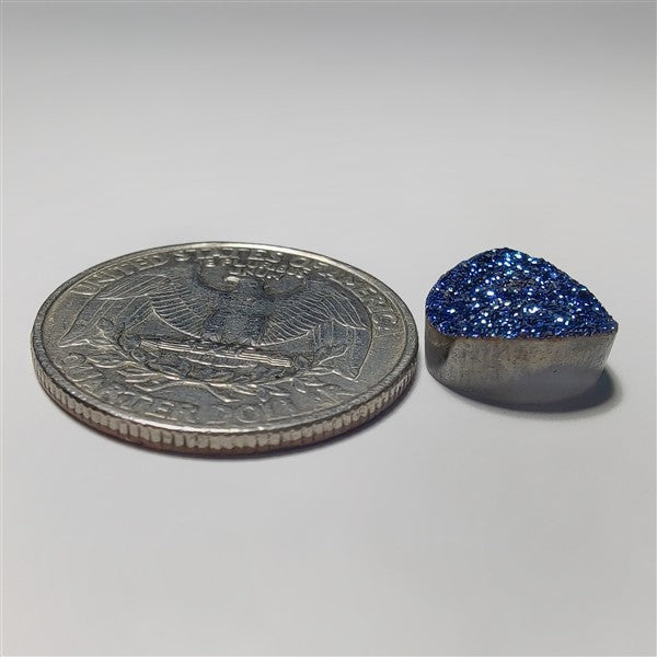 Blue Titanium Coated Quartz Druzy