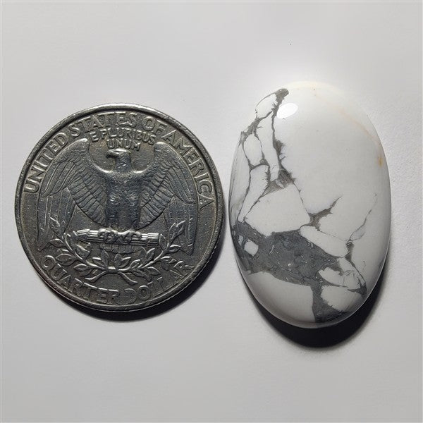 Howlite gemstone cabochon - natural crystal healing stone for jewelry making by Gemivra