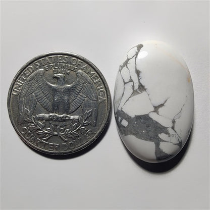 Howlite gemstone cabochon - natural crystal healing stone for jewelry making by Gemivra