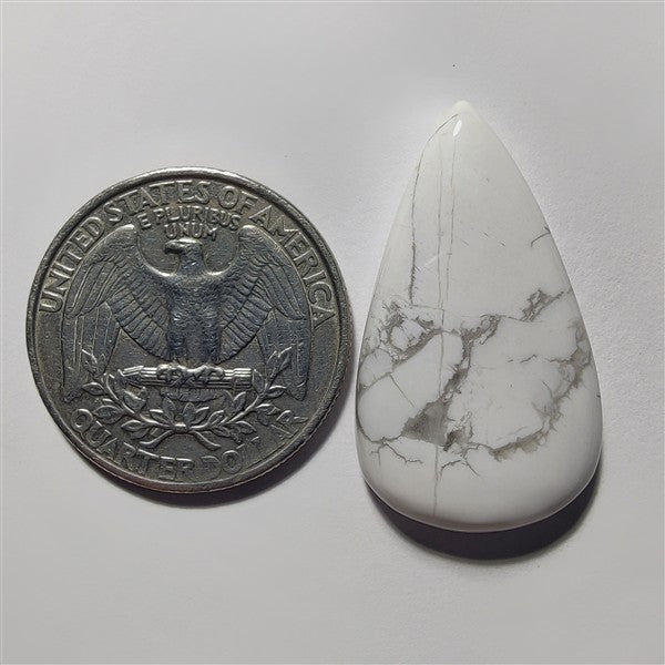 Howlite gemstone cabochon - natural crystal healing stone for jewelry making by Gemivra