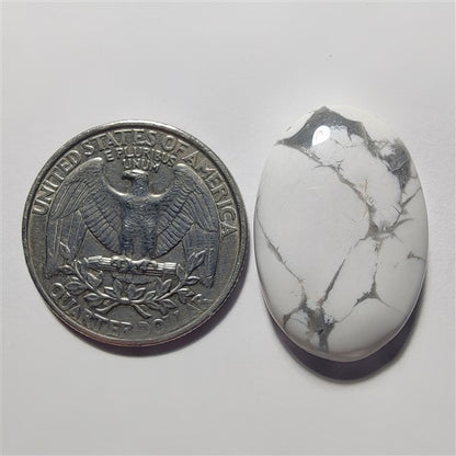 Howlite gemstone cabochon - natural crystal healing stone for jewelry making by Gemivra