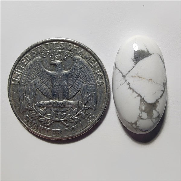 Howlite gemstone cabochon - natural crystal healing stone for jewelry making by Gemivra