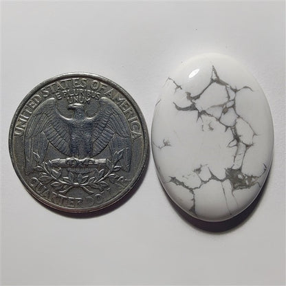 Howlite gemstone cabochon - natural crystal healing stone for jewelry making by Gemivra