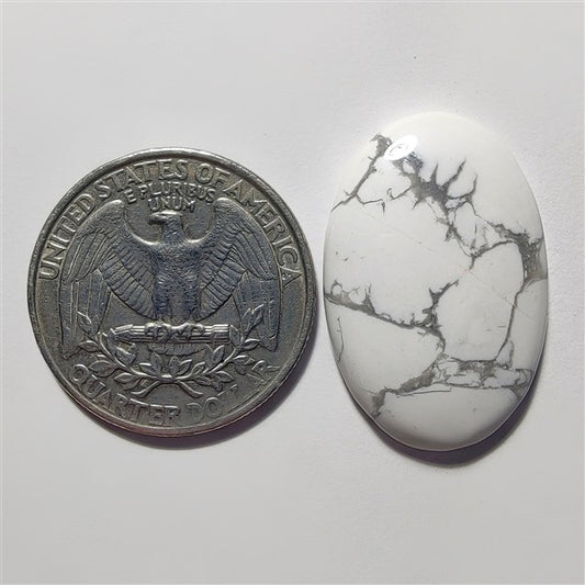 Howlite gemstone cabochon - natural crystal healing stone for jewelry making by Gemivra
