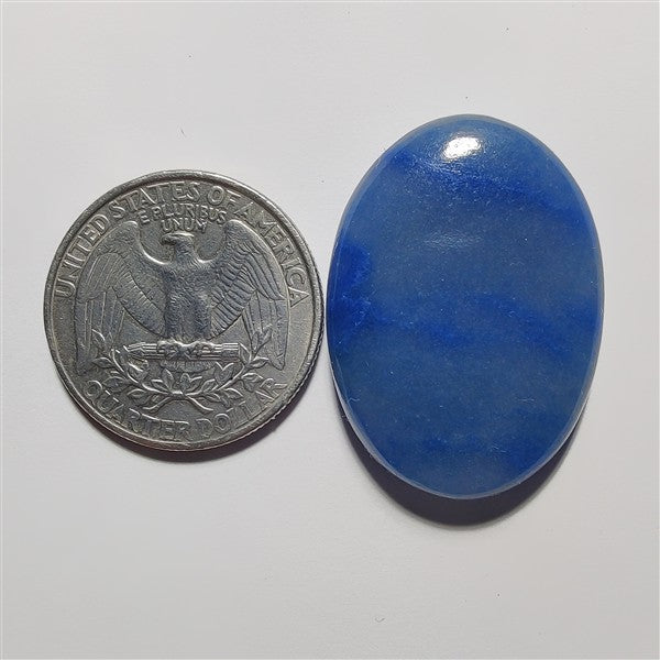 Blue Aventurine gemstone cabochon - natural crystal healing stone for jewelry making by Gemivra
