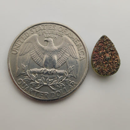 Titanium Coated Quartz gemstone cabochon - natural crystal healing stone for jewelry making by Gemivra