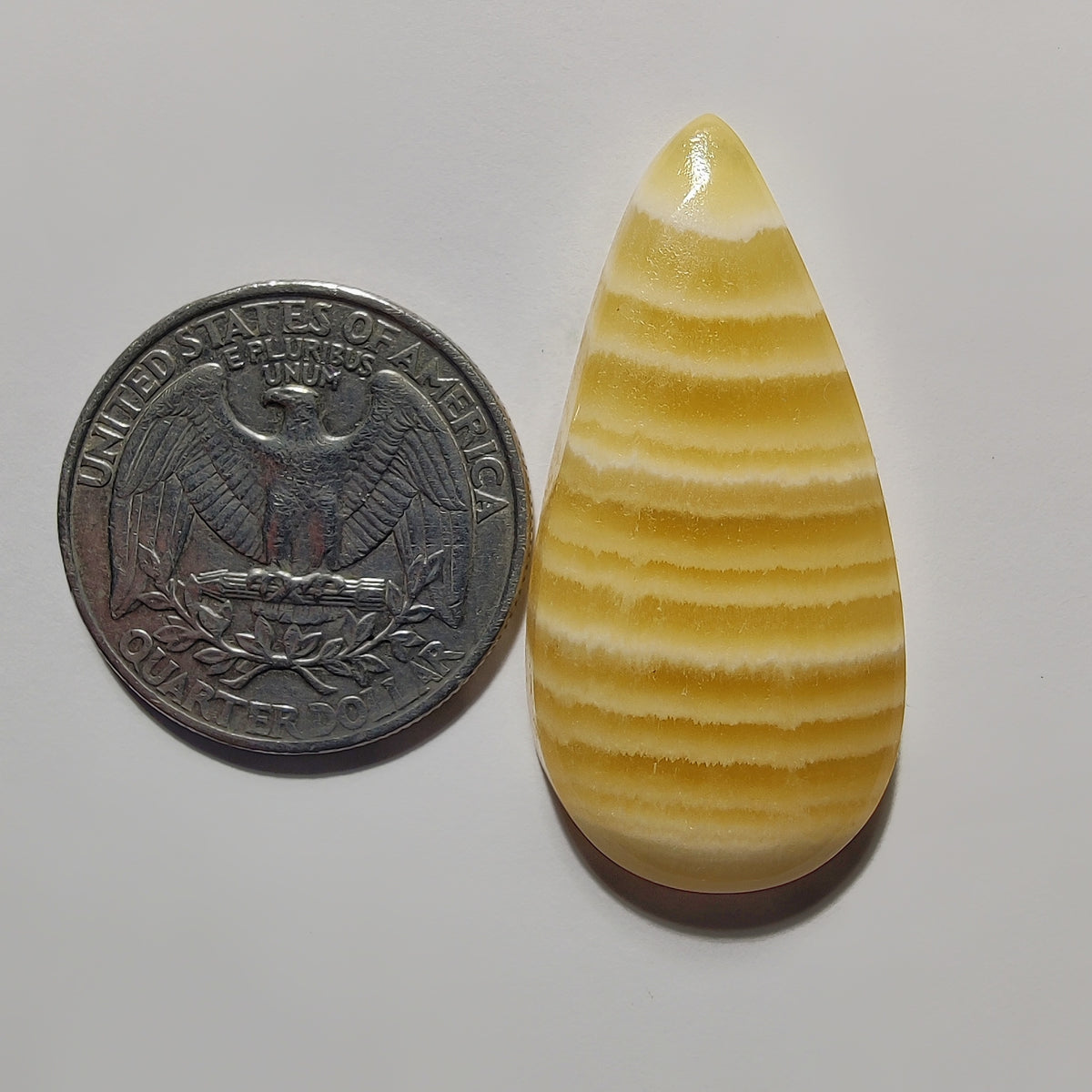 Yellow Lace Agate gemstone cabochon - natural crystal healing stone for jewelry making by Gemivra