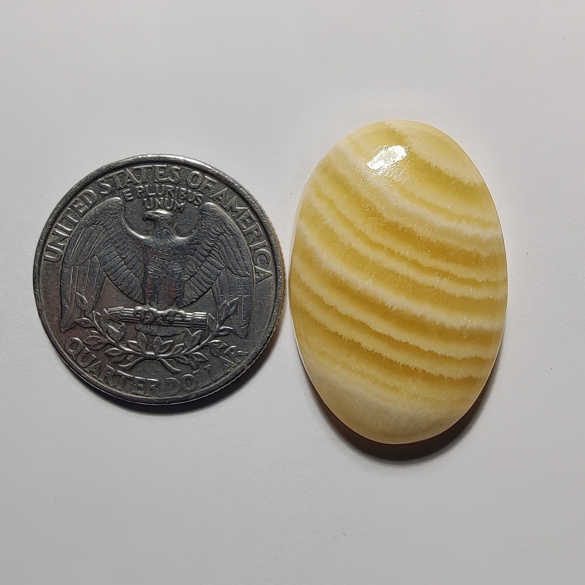 Yellow Lace Agate gemstone cabochon - natural crystal healing stone for jewelry making by Gemivra