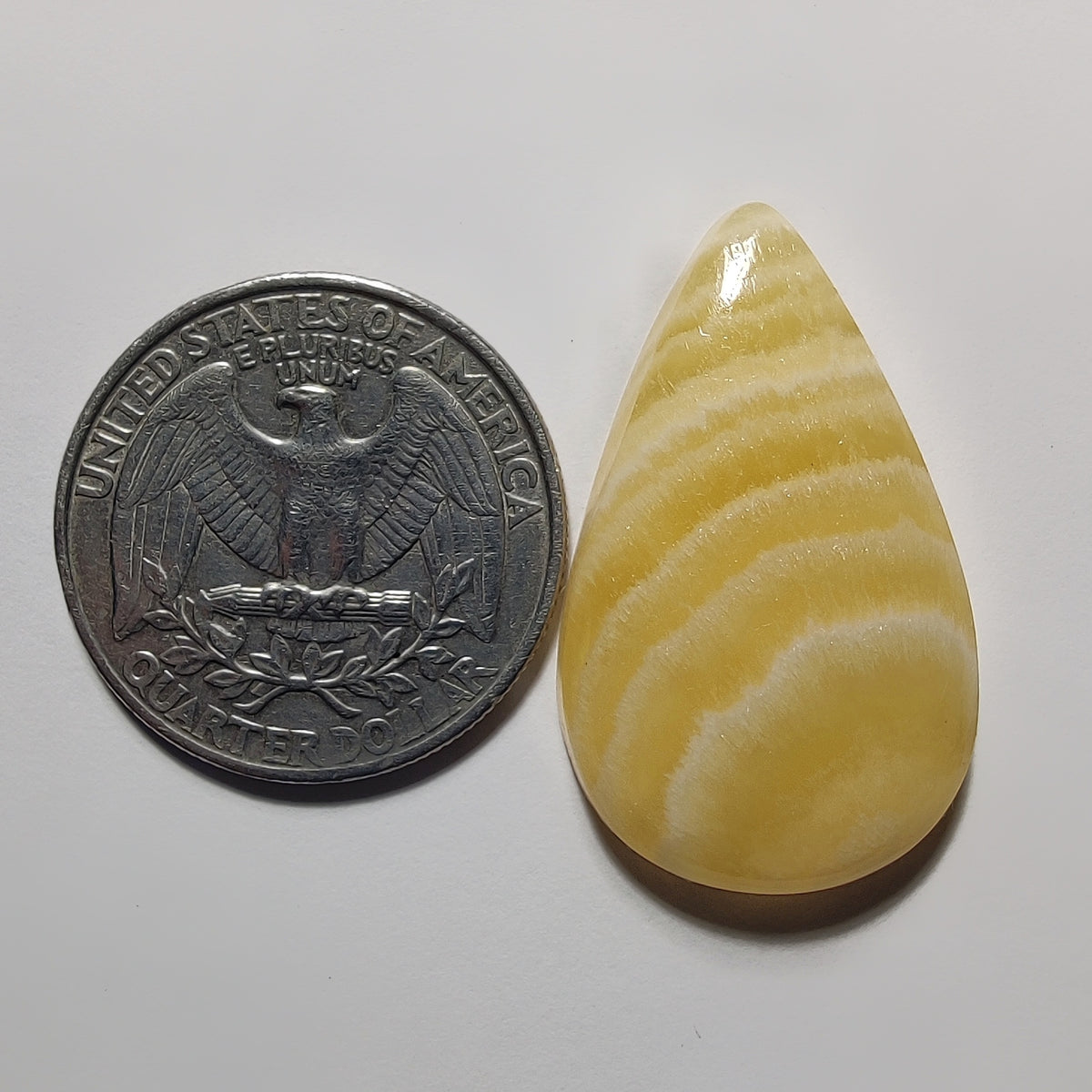 Yellow Lace Agate gemstone cabochon - natural crystal healing stone for jewelry making by Gemivra