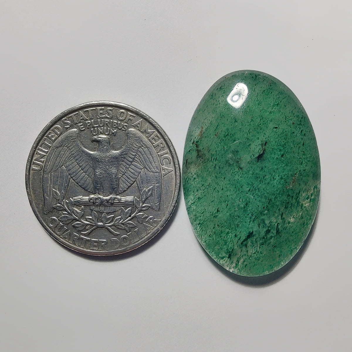 Green Aventurine gemstone cabochon - natural crystal healing stone for jewelry making by Gemivra
