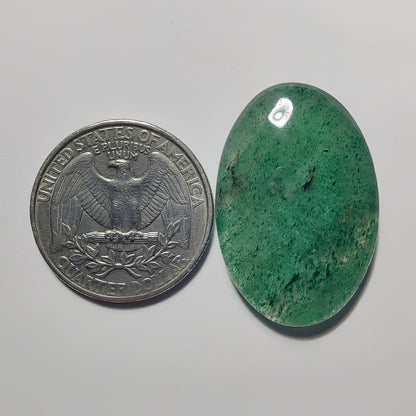 Green Aventurine gemstone cabochon - natural crystal healing stone for jewelry making by Gemivra