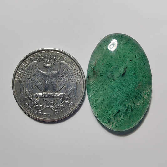 Green Aventurine gemstone cabochon - natural crystal healing stone for jewelry making by Gemivra