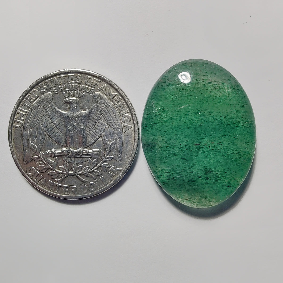 Green Aventurine gemstone cabochon - natural crystal healing stone for jewelry making by Gemivra
