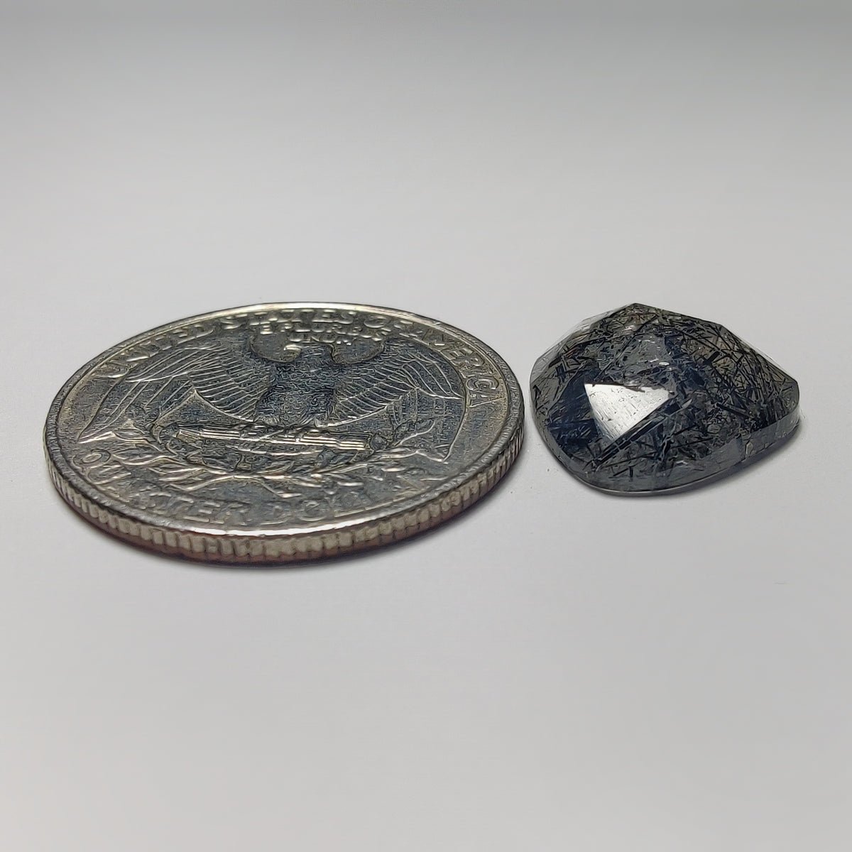 Rose Cut Black Rutile Quartz