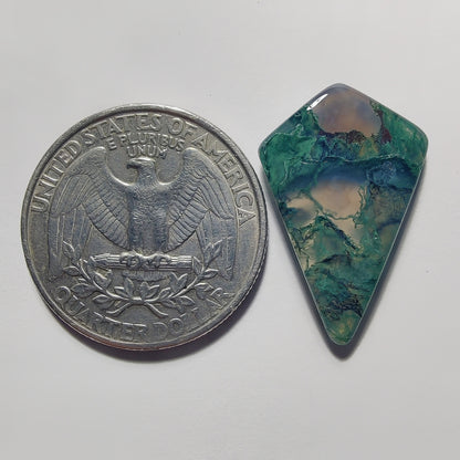 Moss Agate Cab gemstone cabochon - natural crystal healing stone for jewelry making by Gemivra