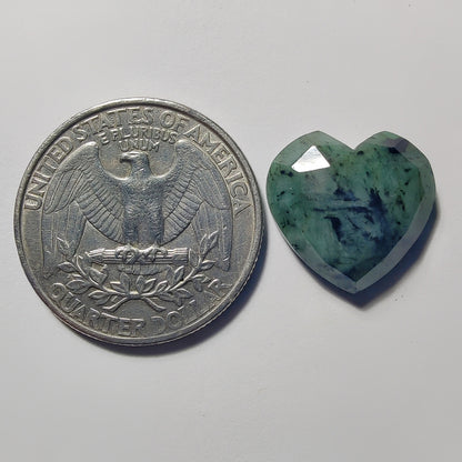 Rose Cut Emerald gemstone cabochon - natural crystal healing stone for jewelry making by Gemivra