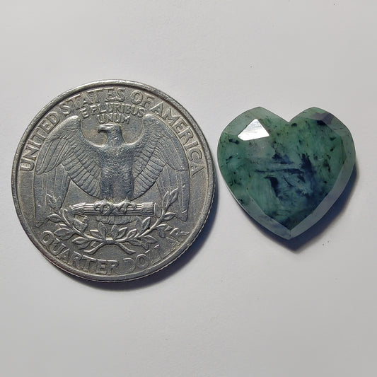 Rose Cut Emerald gemstone cabochon - natural crystal healing stone for jewelry making by Gemivra