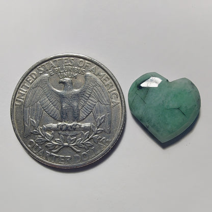 Rose Cut Emerald gemstone cabochon - natural crystal healing stone for jewelry making by Gemivra