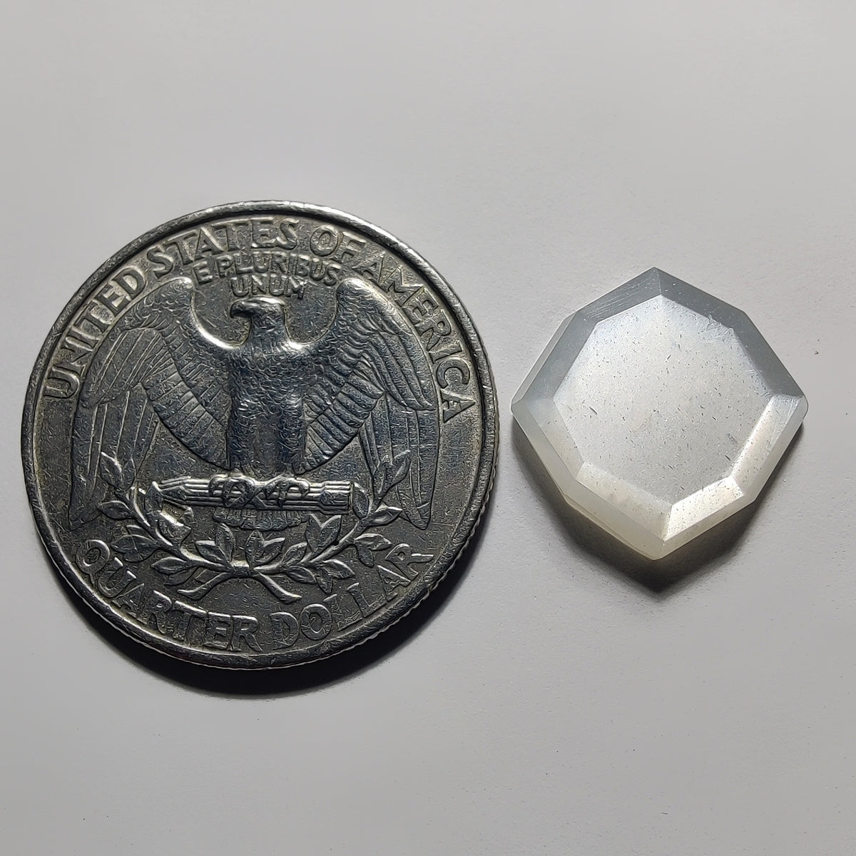 Step Cut White Moonstone gemstone cabochon - natural crystal healing stone for jewelry making by Gemivra