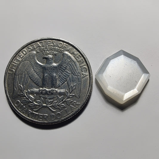 Step Cut White Moonstone gemstone cabochon - natural crystal healing stone for jewelry making by Gemivra