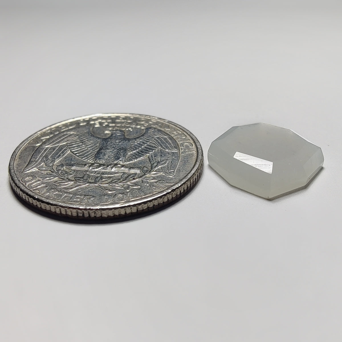 Step Cut White Moonstone