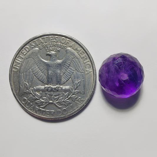 Top To Bottom Drilled Faceted Amethyst gemstone cabochon - natural crystal healing stone for jewelry making by Gemivra