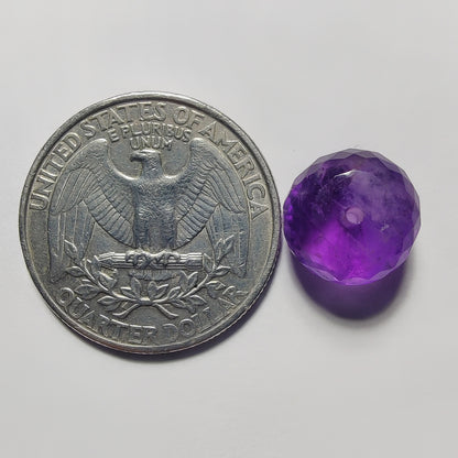Top To Bottom Drilled Faceted Amethyst gemstone cabochon - natural crystal healing stone for jewelry making by Gemivra