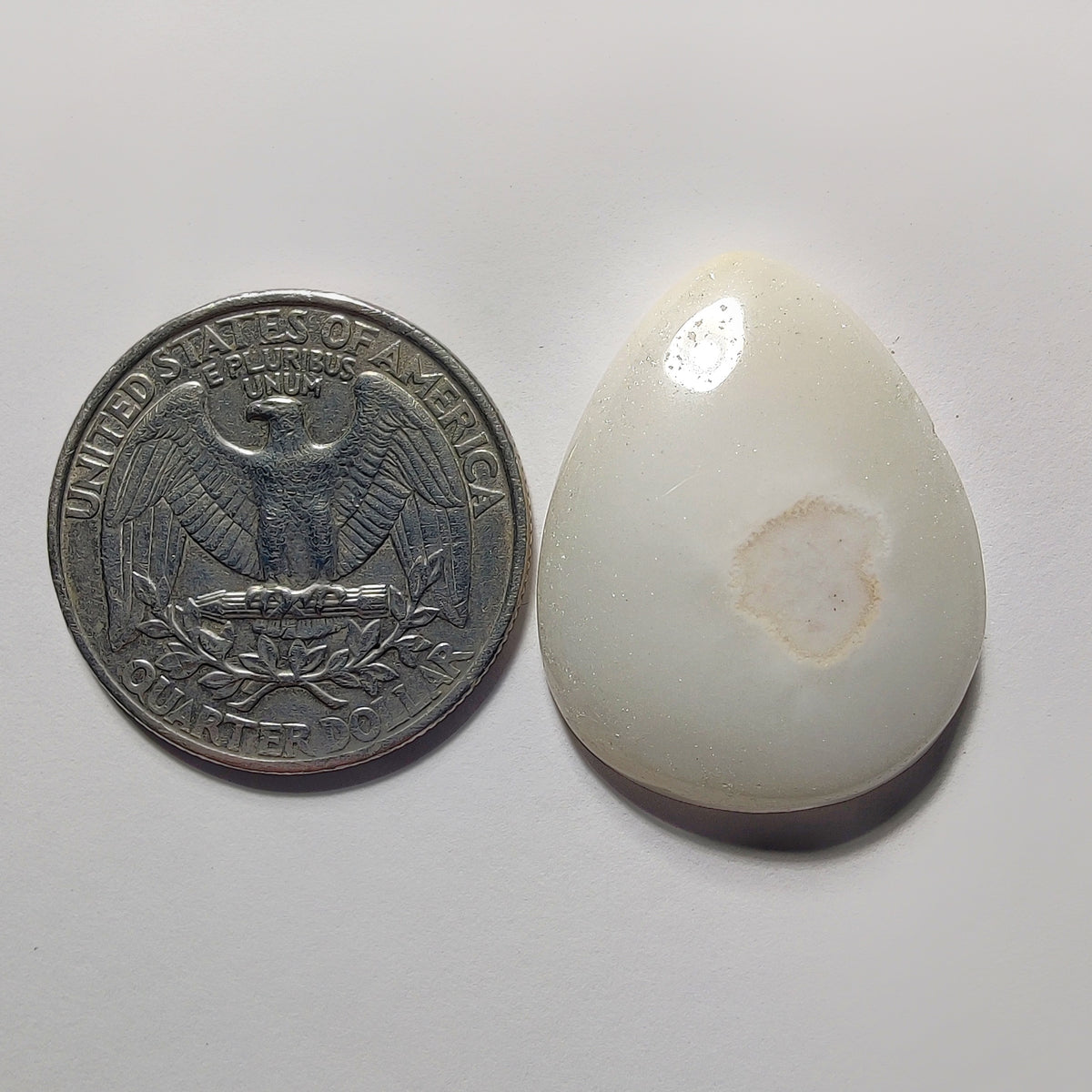 Natural Soler Quartz Cabochon gemstone cabochon - natural crystal healing stone for jewelry making by Gemivra