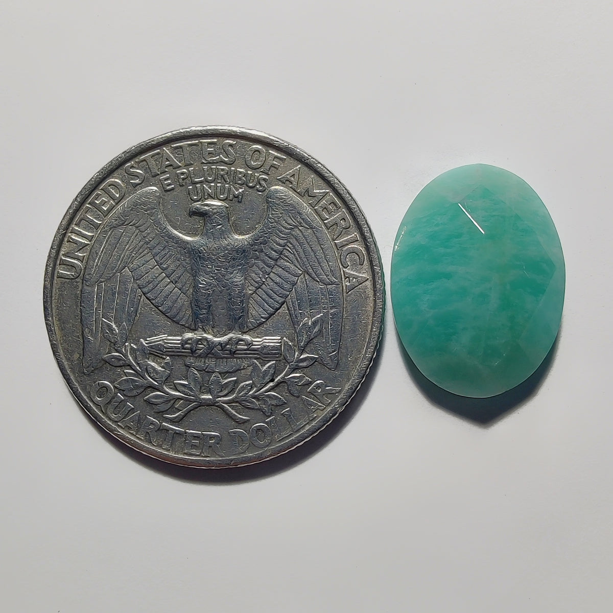 Checker Cut Amazonite gemstone cabochon - natural crystal healing stone for jewelry making by Gemivra