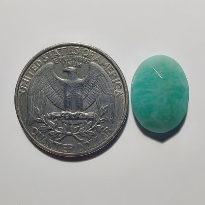 Checker Cut Amazonite gemstone cabochon - natural crystal healing stone for jewelry making by Gemivra