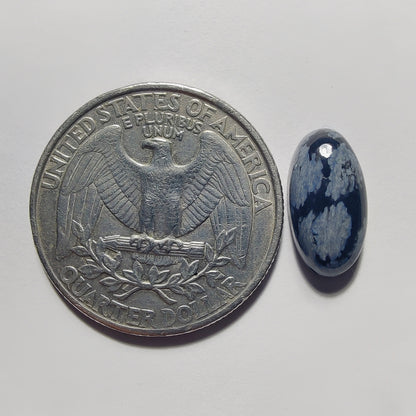 Snowflake Obsidian gemstone cabochon - natural crystal healing stone for jewelry making by Gemivra