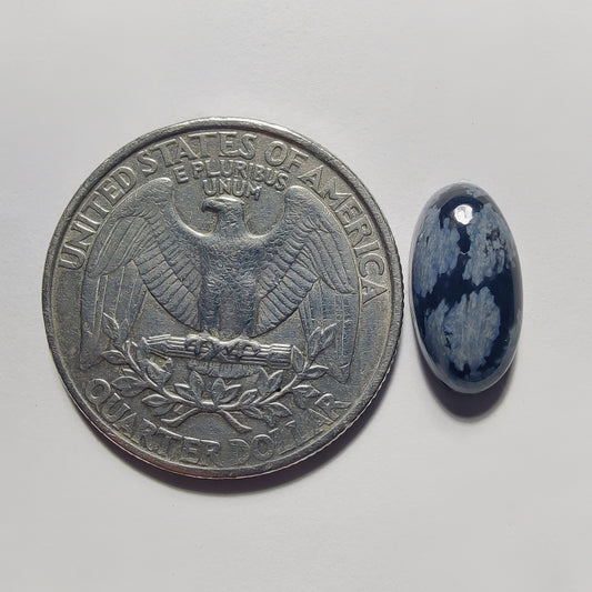 Snowflake Obsidian gemstone cabochon - natural crystal healing stone for jewelry making by Gemivra