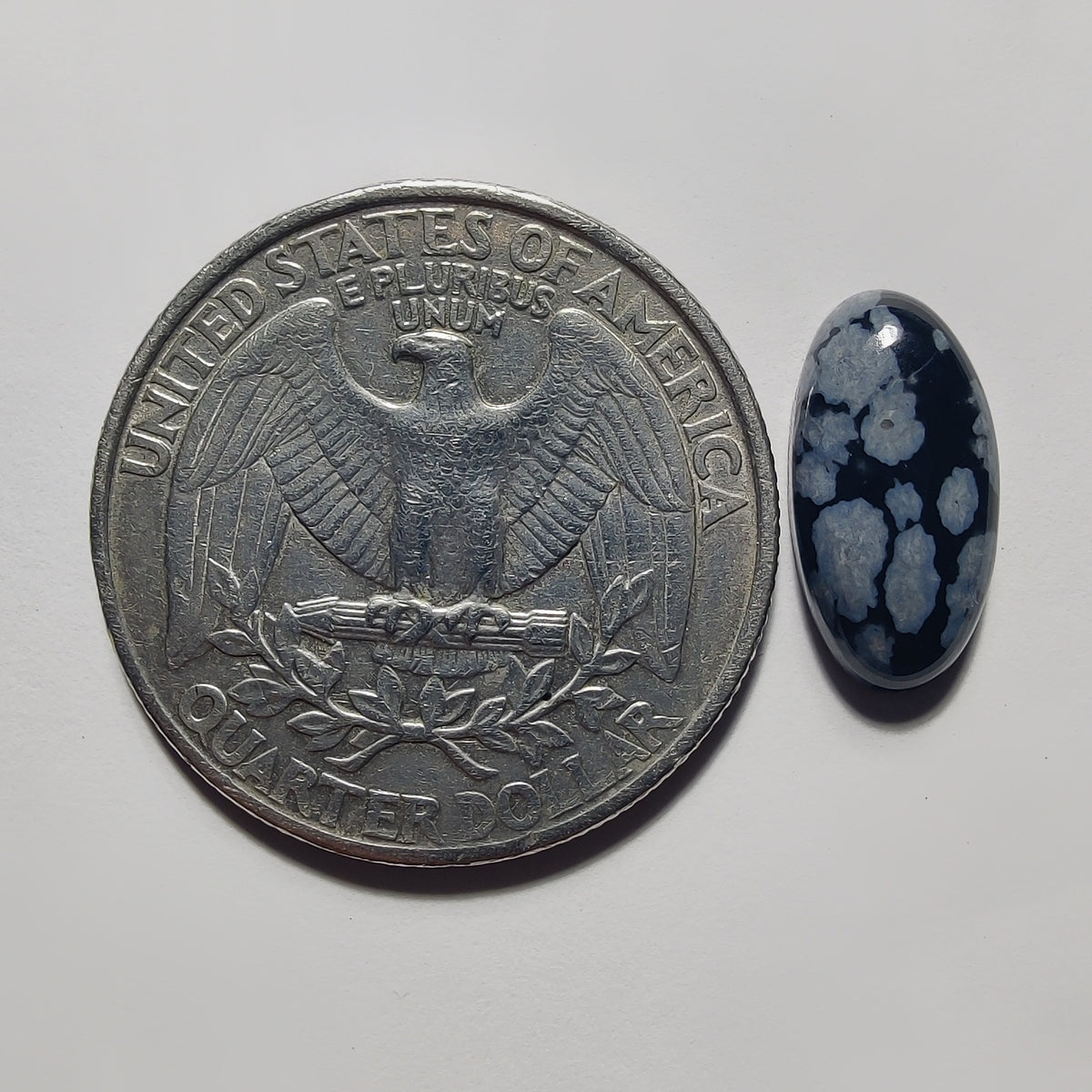 Snowflake Obsidian gemstone cabochon - natural crystal healing stone for jewelry making by Gemivra