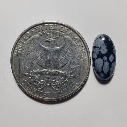 Snowflake Obsidian gemstone cabochon - natural crystal healing stone for jewelry making by Gemivra