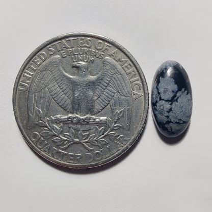 Snowflake Obsidian gemstone cabochon - natural crystal healing stone for jewelry making by Gemivra