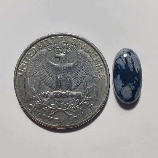 Snowflake Obsidian gemstone cabochon - natural crystal healing stone for jewelry making by Gemivra