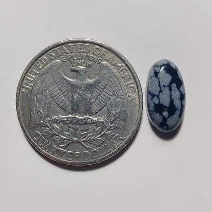 Snowflake Obsidian gemstone cabochon - natural crystal healing stone for jewelry making by Gemivra