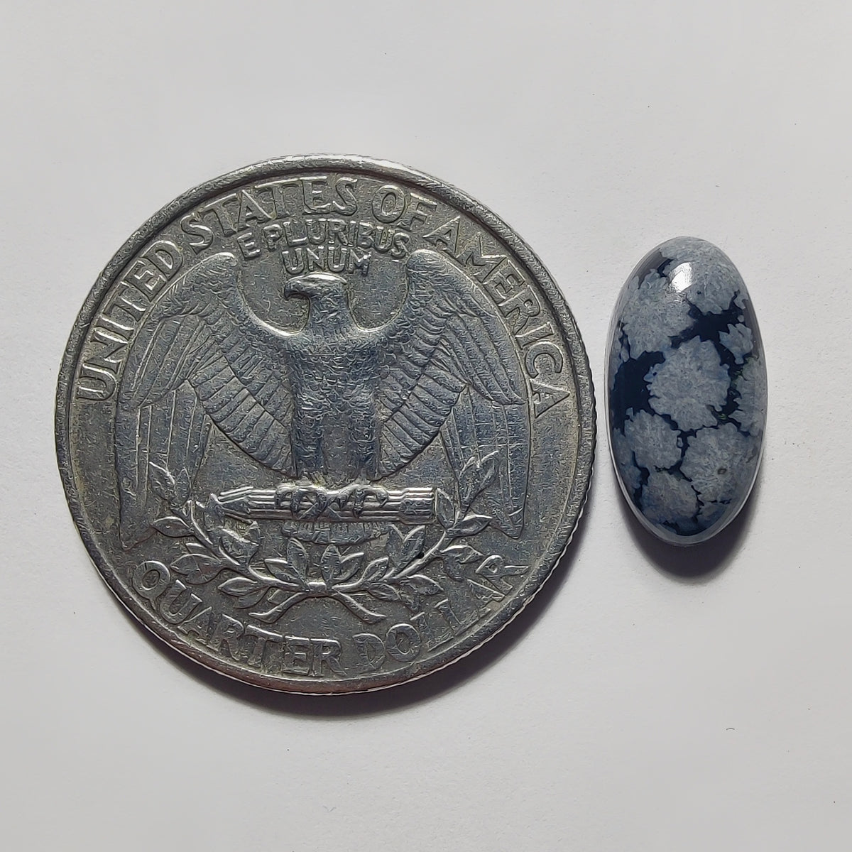 Snowflake Obsidian gemstone cabochon - natural crystal healing stone for jewelry making by Gemivra