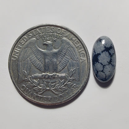 Snowflake Obsidian gemstone cabochon - natural crystal healing stone for jewelry making by Gemivra