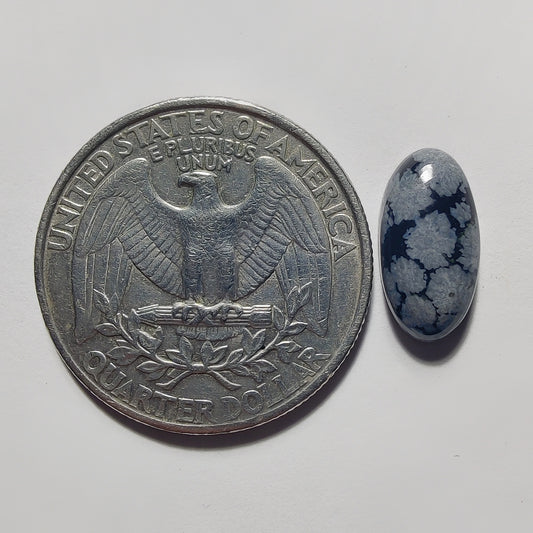 Snowflake Obsidian gemstone cabochon - natural crystal healing stone for jewelry making by Gemivra
